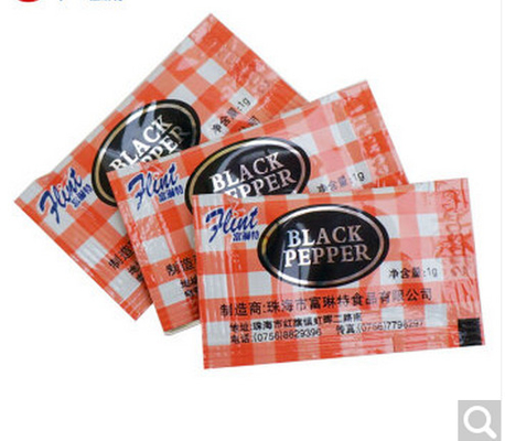 Black Pepper Packaging Sachets Film In Rolls Custom Packaging Bags 50 Micron