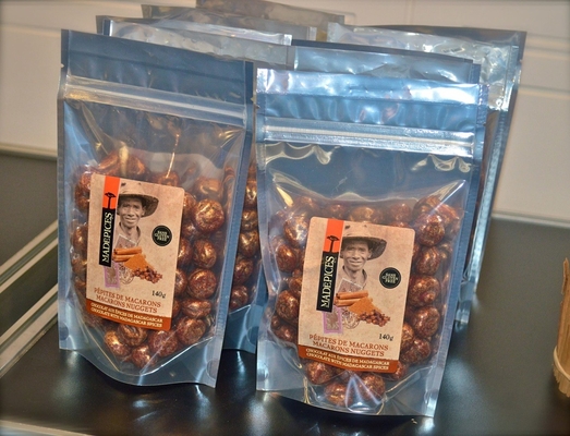 Front Clear / Back Silver Spices Packaging Bags Stand Up with Zip Lock