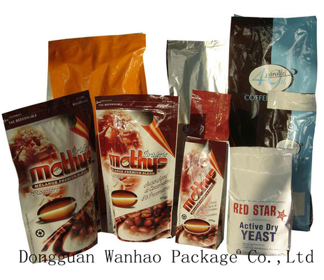PET / VMPET / PE Zip lock Stand Up Packaging Bags For Ground Coffee / Coffee Beans Customized