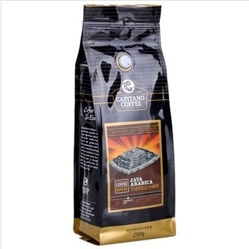 Standup Zip Lock Coffee Packaging Bags Quad Seal / Coffee Bag with Valve Gravure Printing
