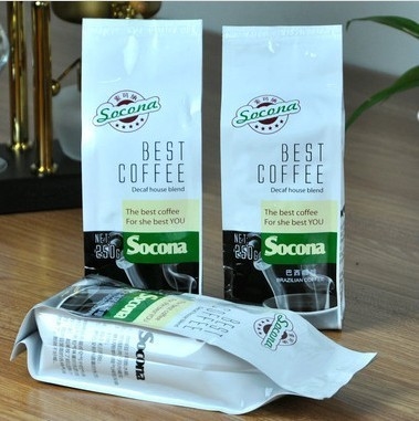 Polyester Side Gusset Standup Coffee Packaging Bags / 250g , 1kg , 2kg Aluminum Foil Bag