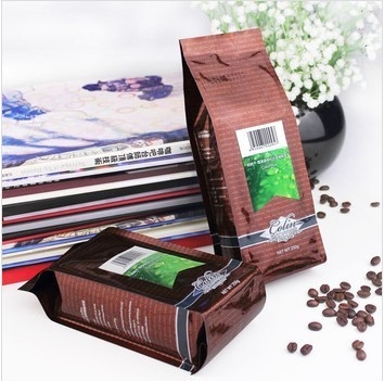 Side / Bottom Gusset PET / AL / PE Heat Seal Coffee Packaging Bags With Valve Aluminum Foil Colorful