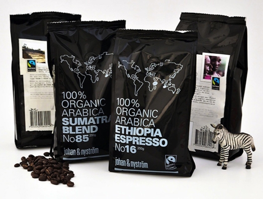 Customized Black Plastic Aluminum Foil Ziplock / Zipper Coffee Packaging Bag Color Printed