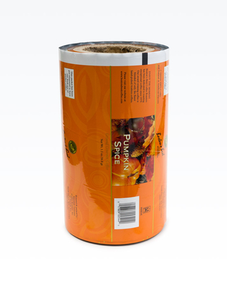 Custom Printed Plastic Aluminum Foil Lamintaed Roll Film LDPE Packaging Film Roll for Coffee Nuts Powder
