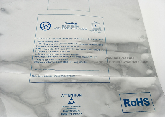 Los parásitos atmosféricos antis laminados hoja de aluminio o metalizados del ESD empaquetan 0.07m m ~ grueso de 0.15m m