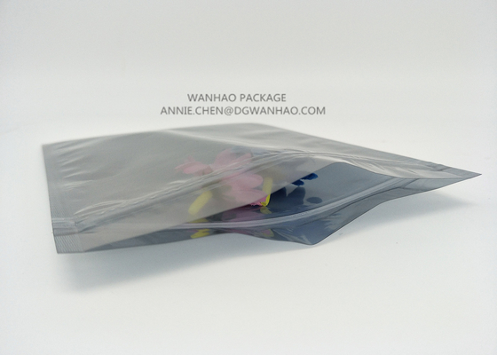 Bolsos estáticos antis brillantes con la cremallera, bolsos del ESD del papel de aluminio de la barrera de la humedad