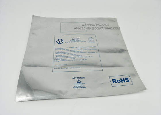 Ziplock estático de los bolsos del ESD de la barrera de la humedad que protege y de tragante abierto antis