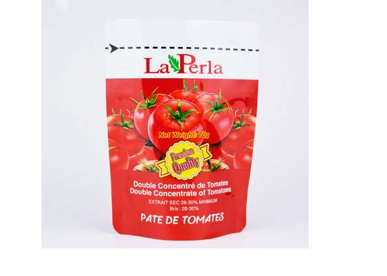 La tinta y el pegamento de retortas replican la bolsa 121℃ - la sopa preparada de la salsa del acondicionamiento de los alimentos de retortas se levanta la bolsa